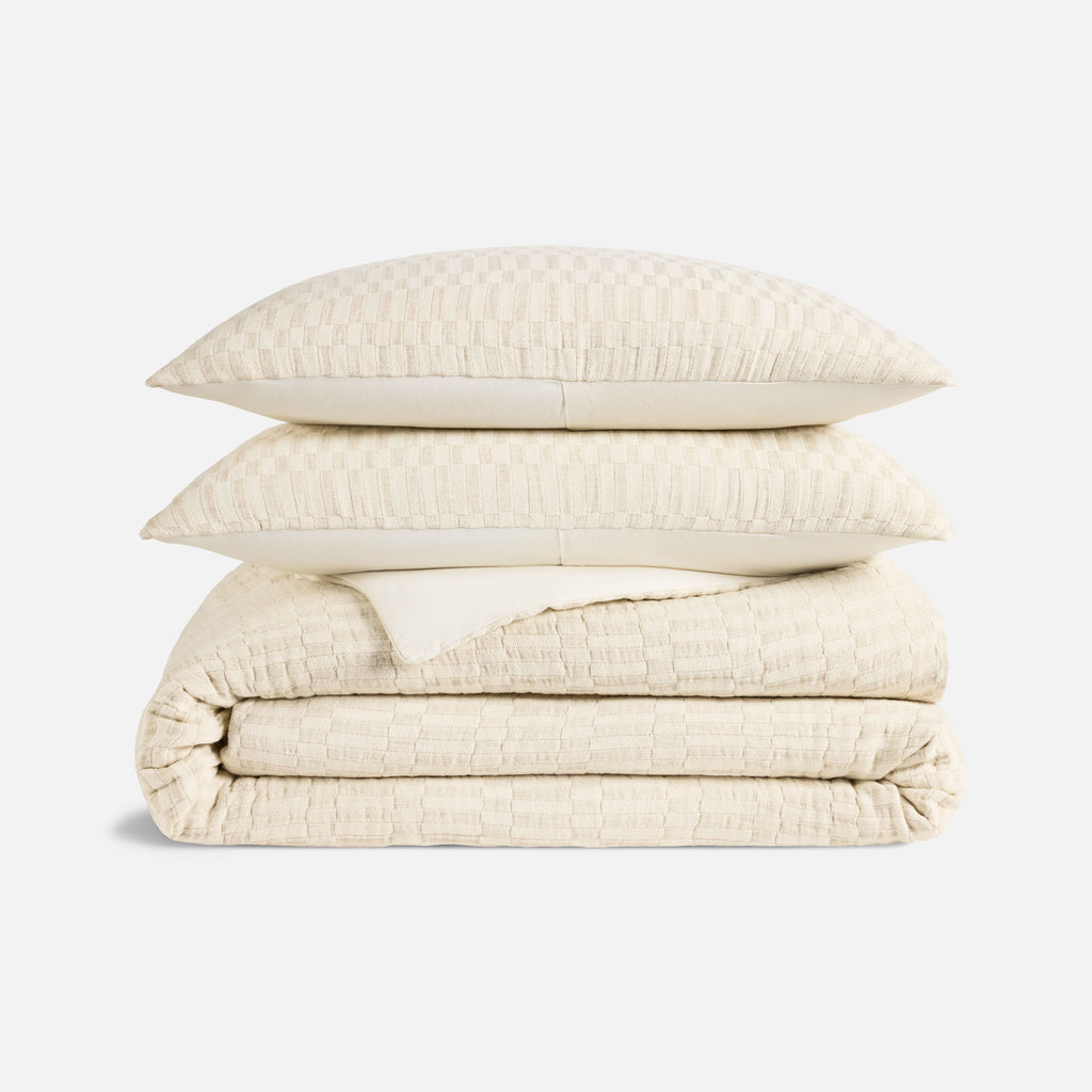 Woven Checkerboard Duvet Set