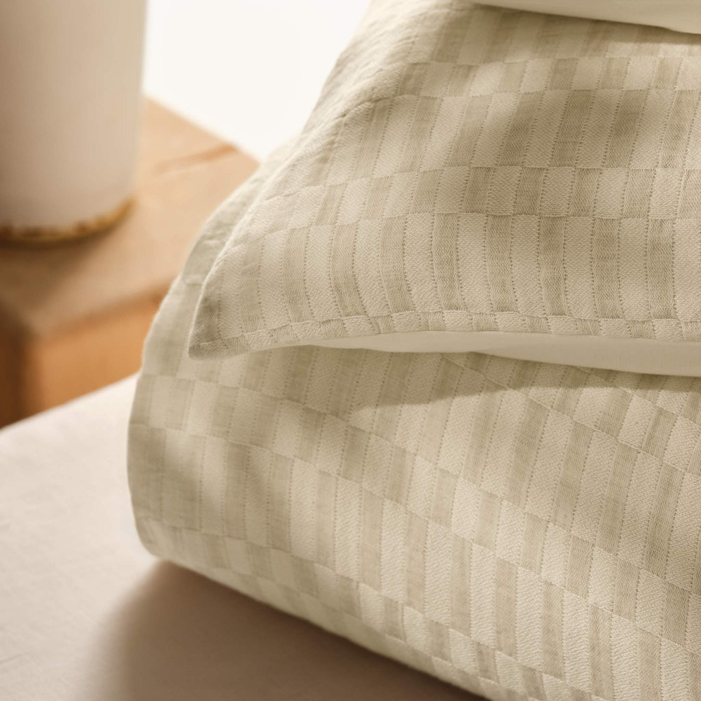 Woven Checkerboard Duvet Set