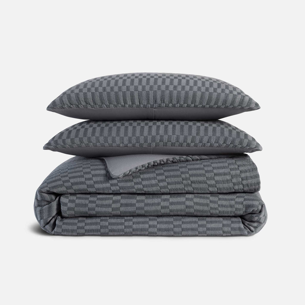 Woven Checkerboard Duvet Set