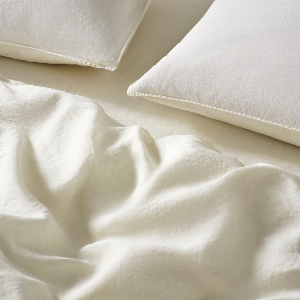 Set of 2 Washed European Linen Core Sheet Set Bundle