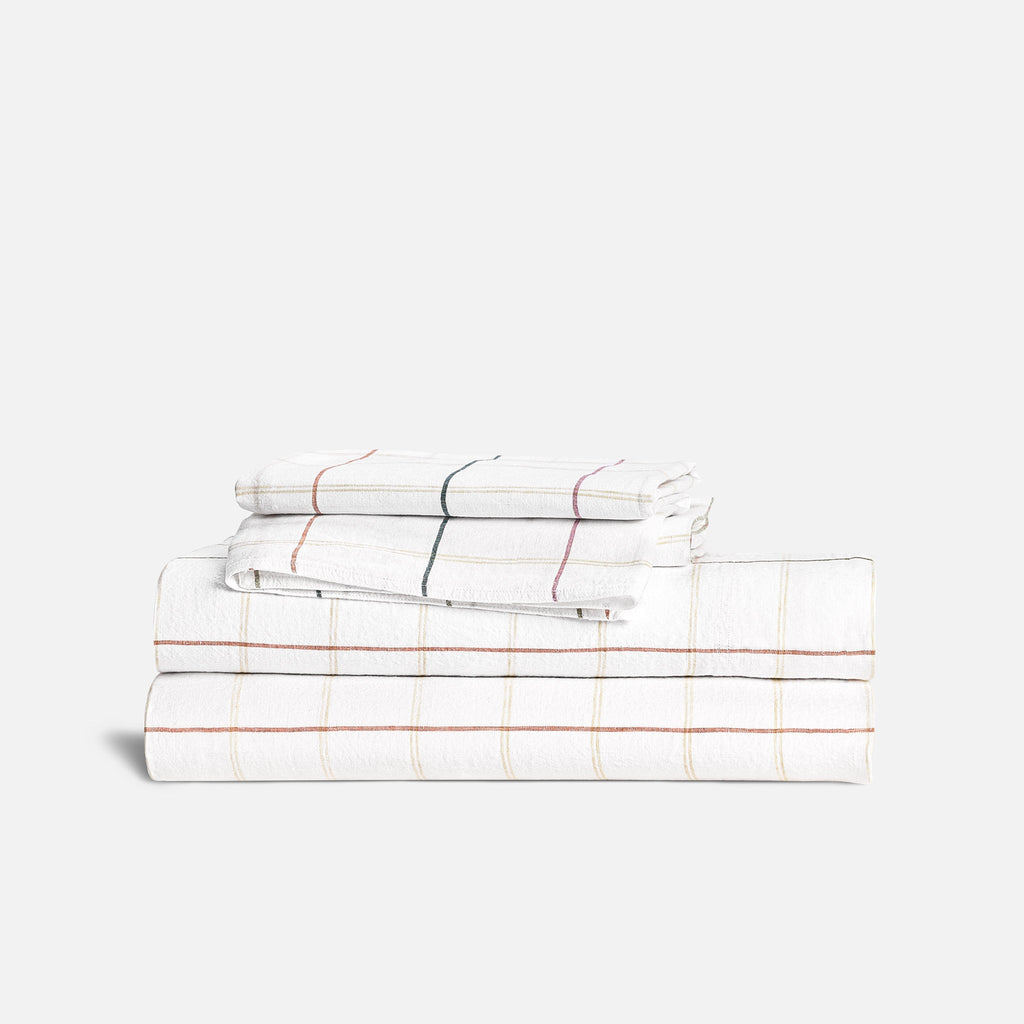 Set of 2 Washed European Linen Core Sheet Set Bundle