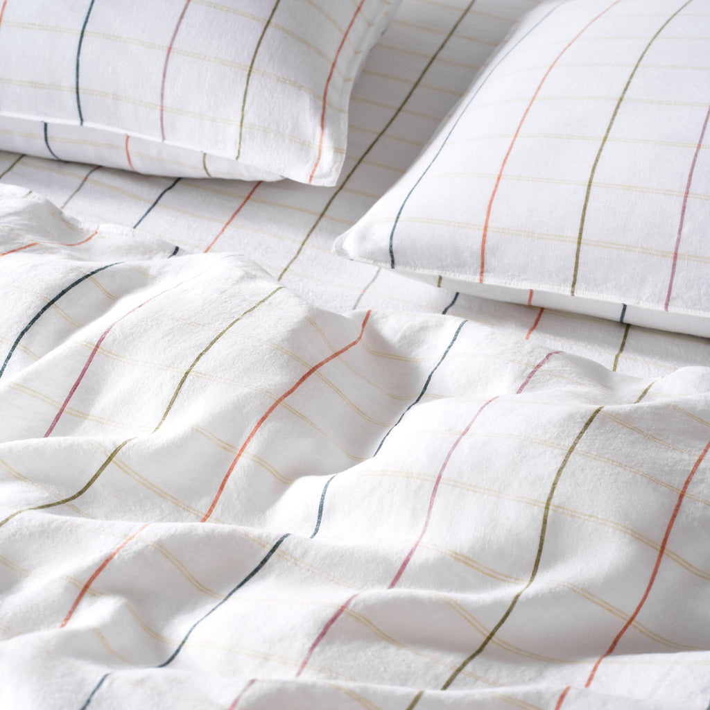 Set of 2 Washed European Linen Core Sheet Set Bundle