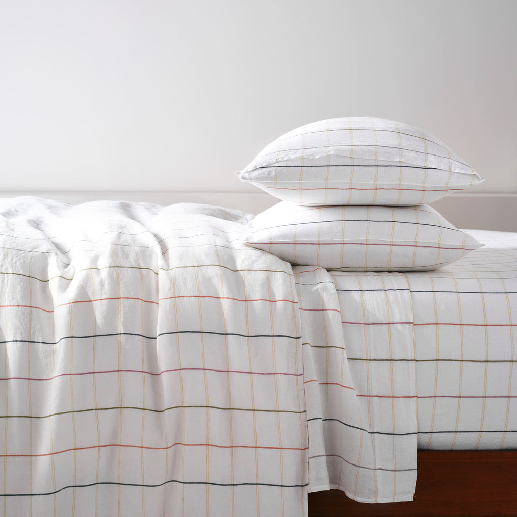 Set of 2 Washed European Linen Core Sheet Set Bundle
