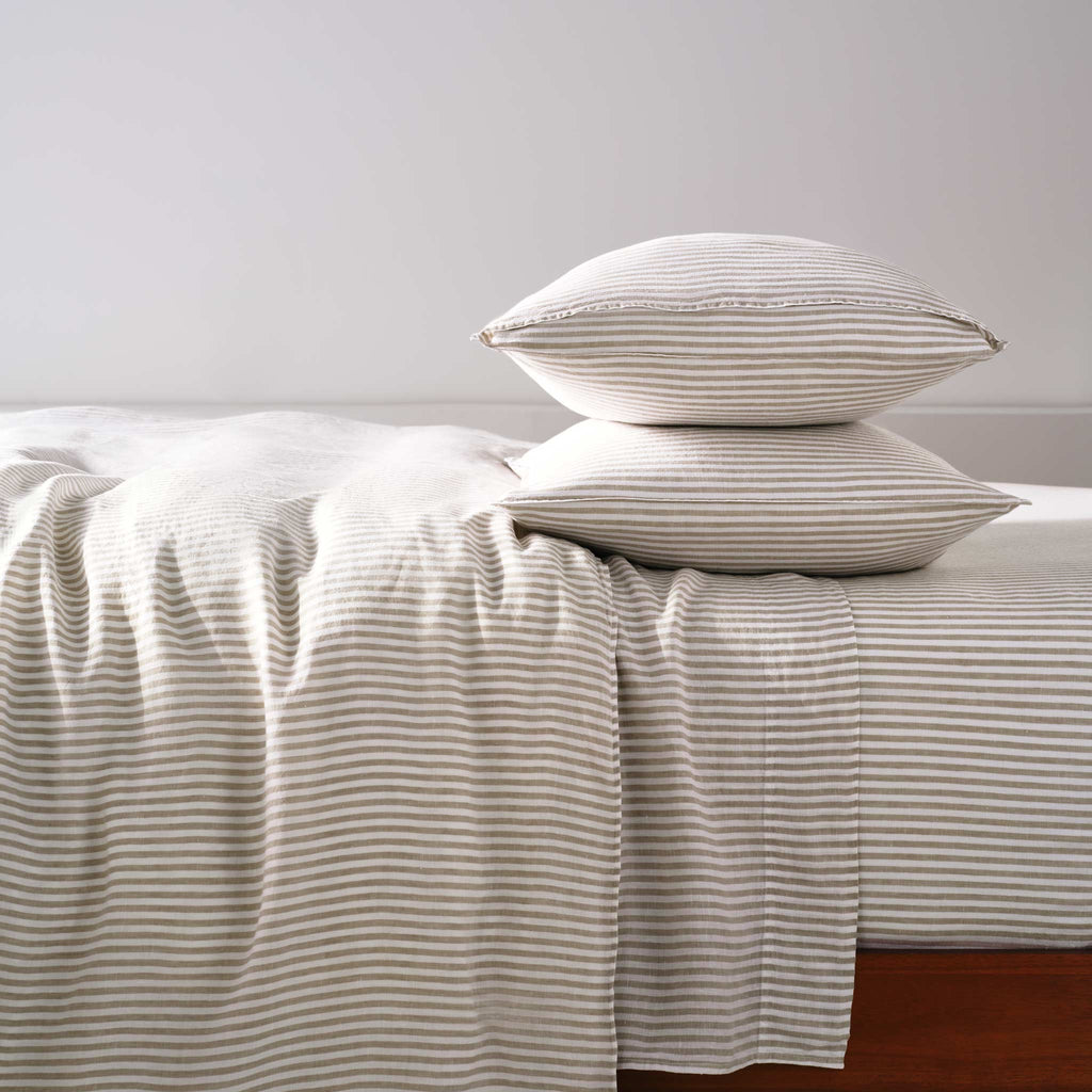 Set of 2 Washed European Linen Core Sheet Set Bundle
