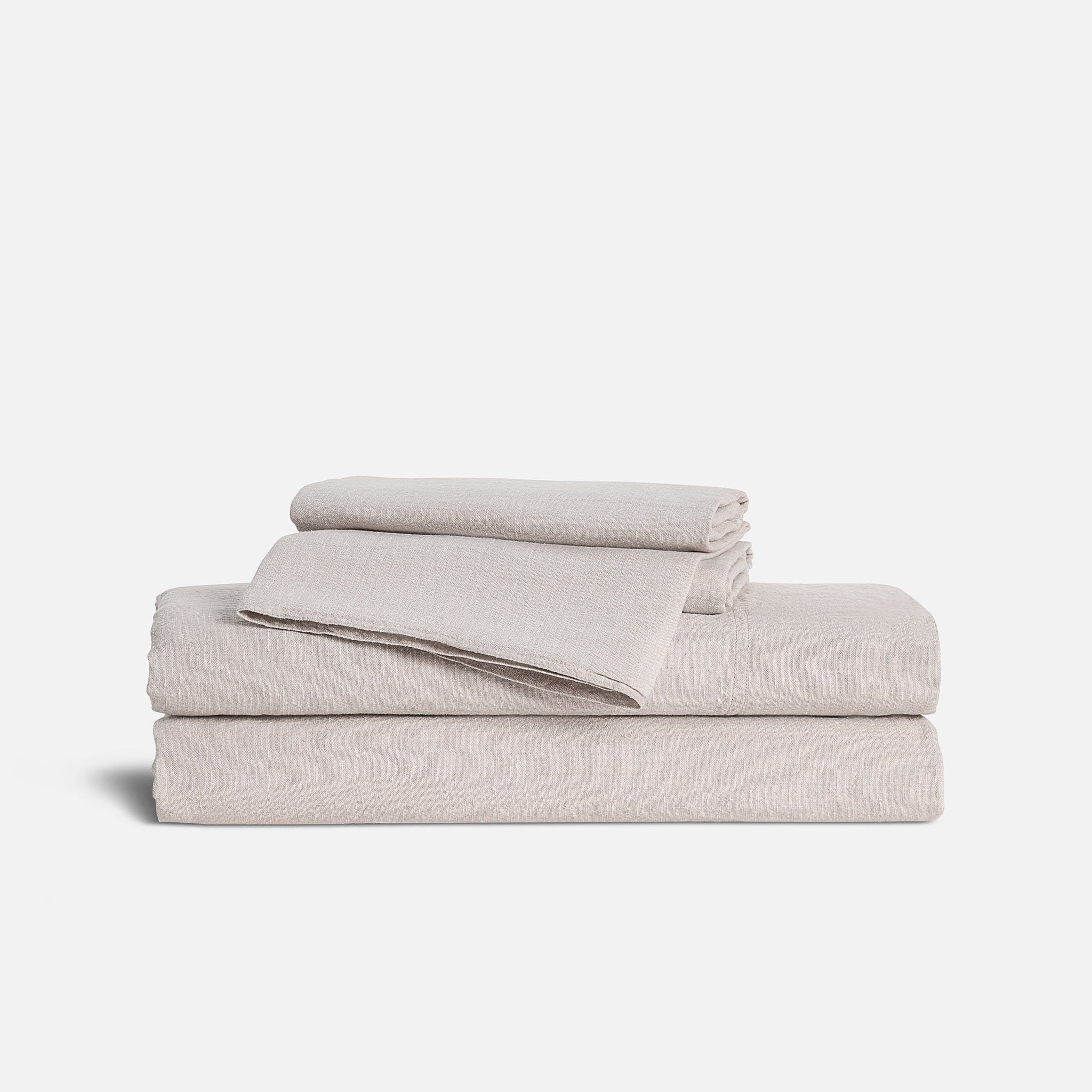 Set of 2 Washed European Linen Core Sheet Set Bundle