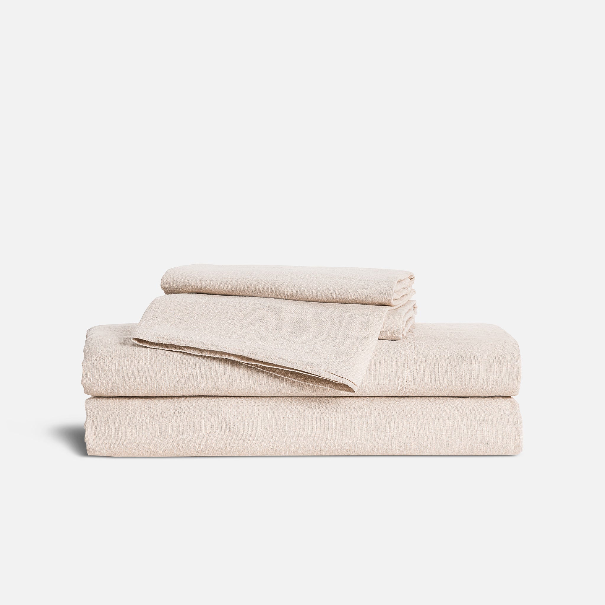 Set of 2 Washed European Linen Core Sheet Set Bundle