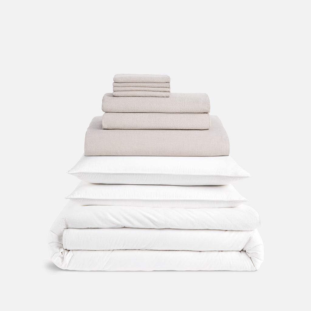 Washed European Linen Whole Bedding Bundle
