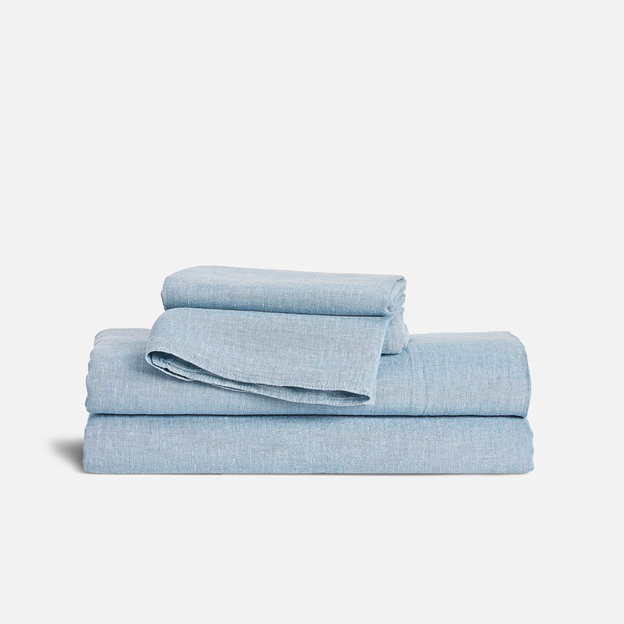 Set of 2 Washed European Linen Core Sheet Set Bundle