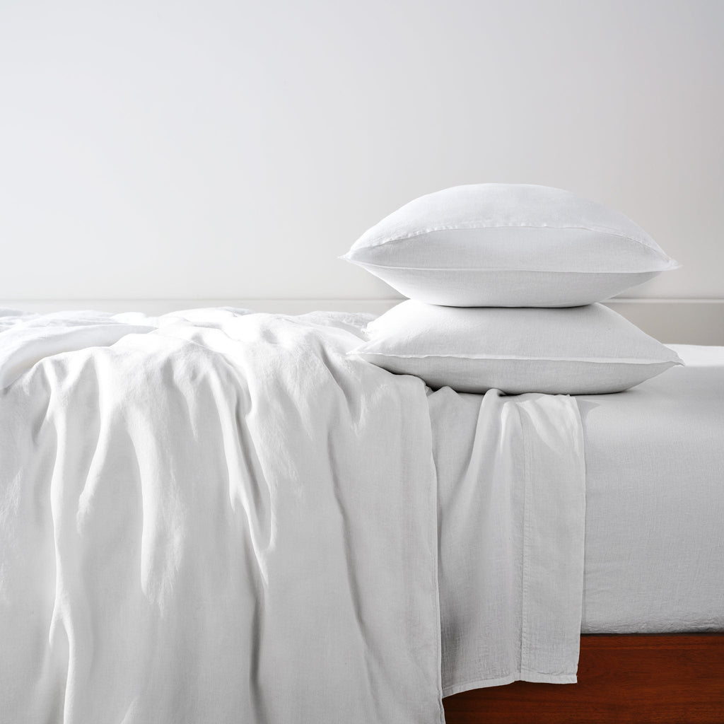 Set of 2 Washed European Linen Core Sheet Set Bundle