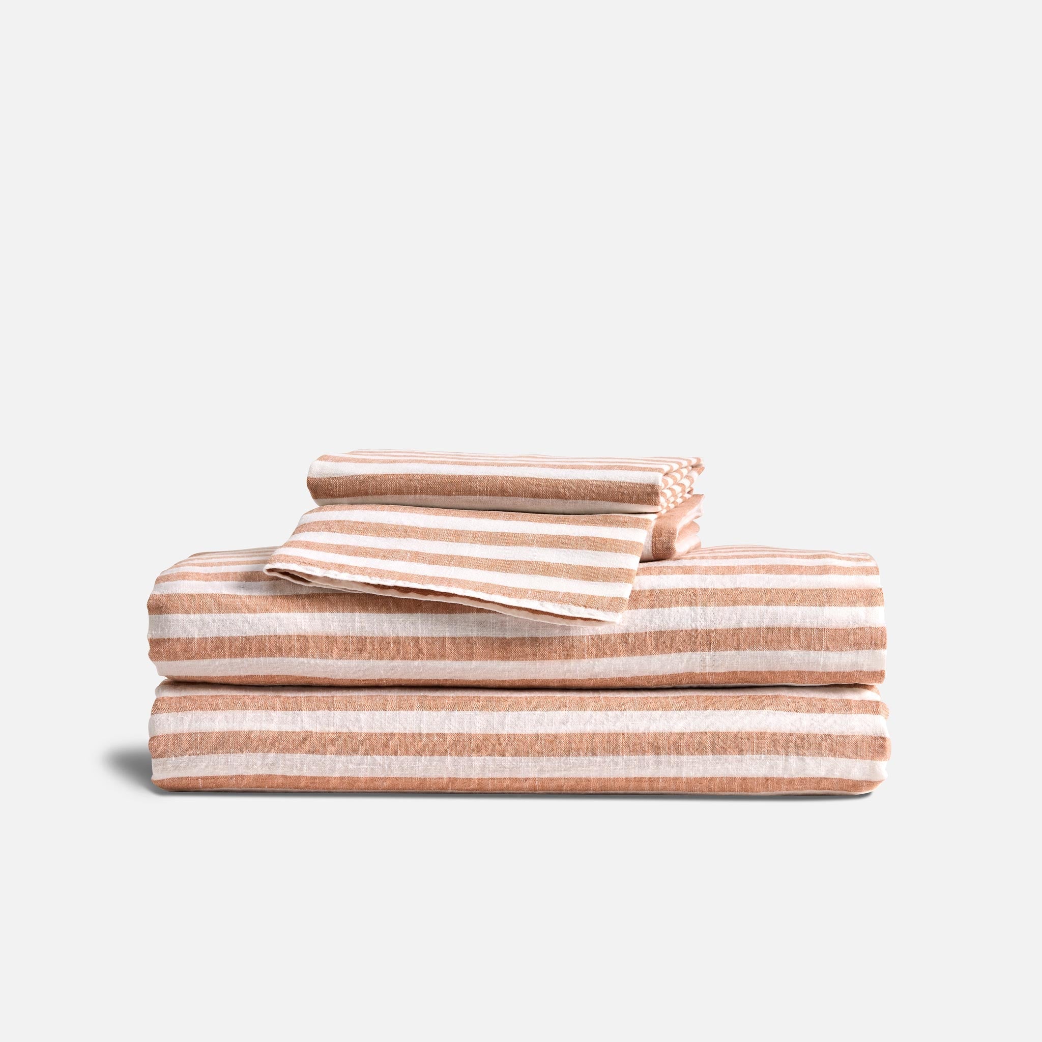 Set of 2 Washed European Linen Core Sheet Set Bundle
