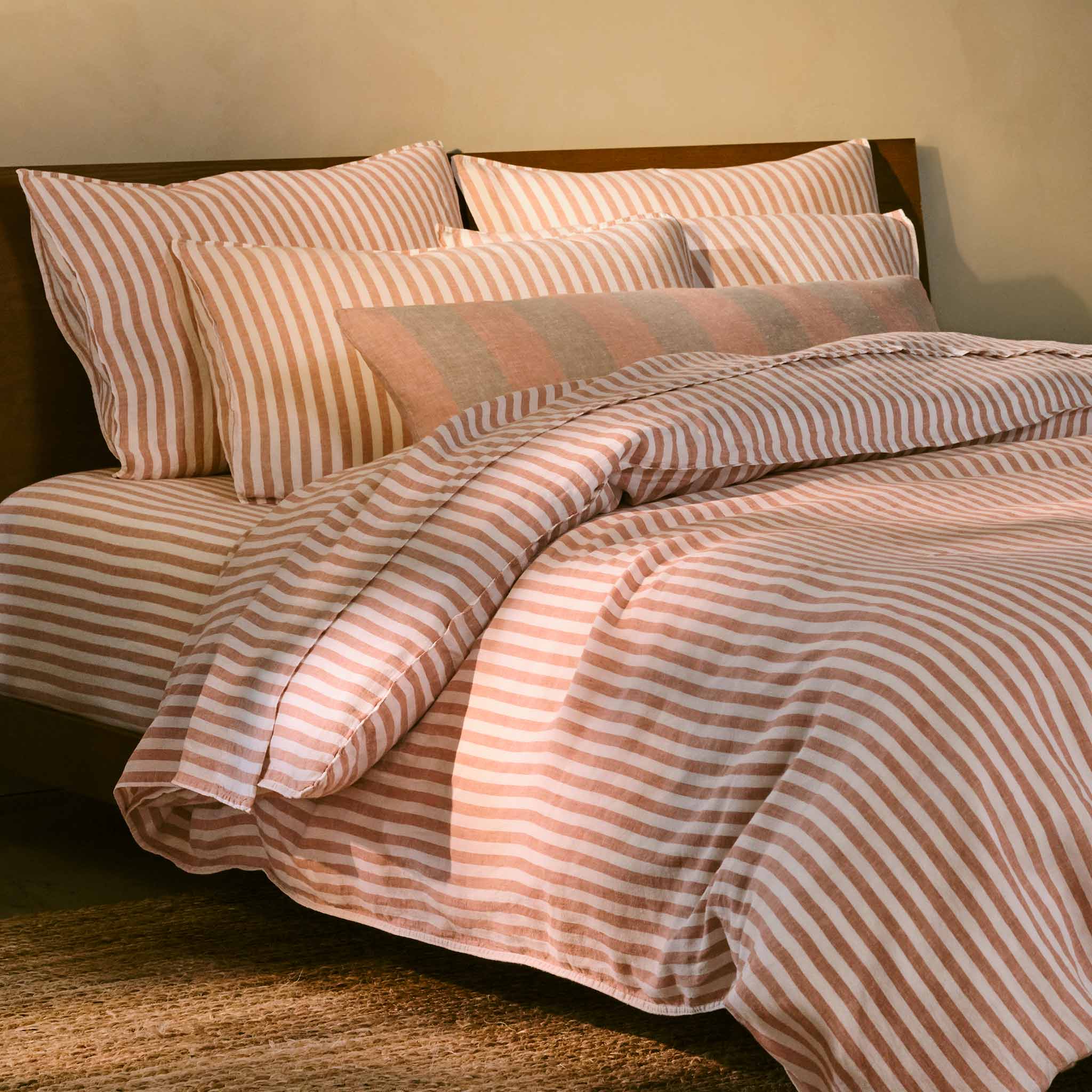 Set of 2 Washed European Linen Core Sheet Set Bundle