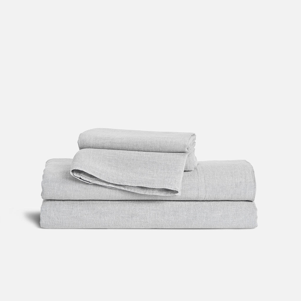 Set of 2 Washed European Linen Core Sheet Set Bundle