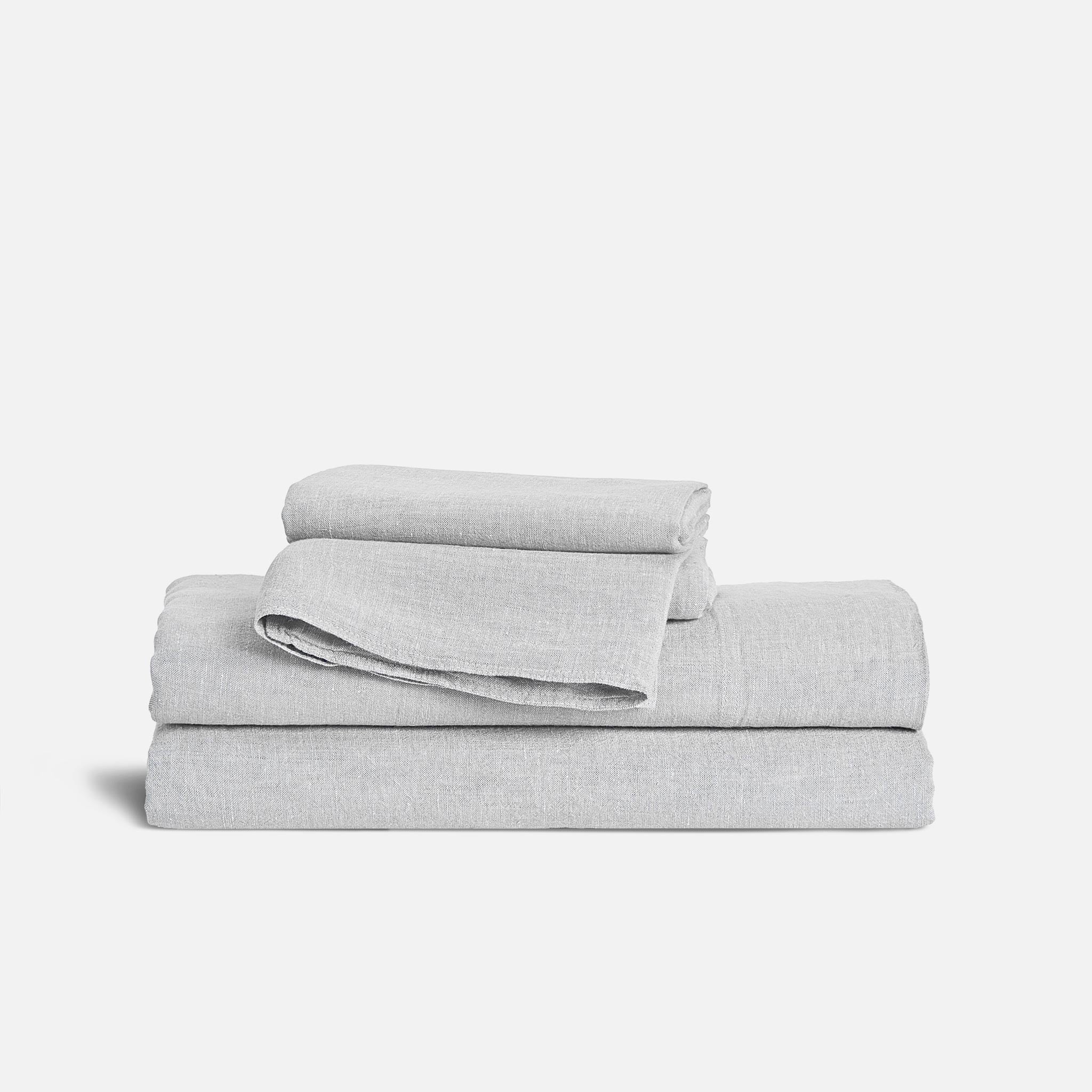 Set of 2 Washed European Linen Core Sheet Set Bundle