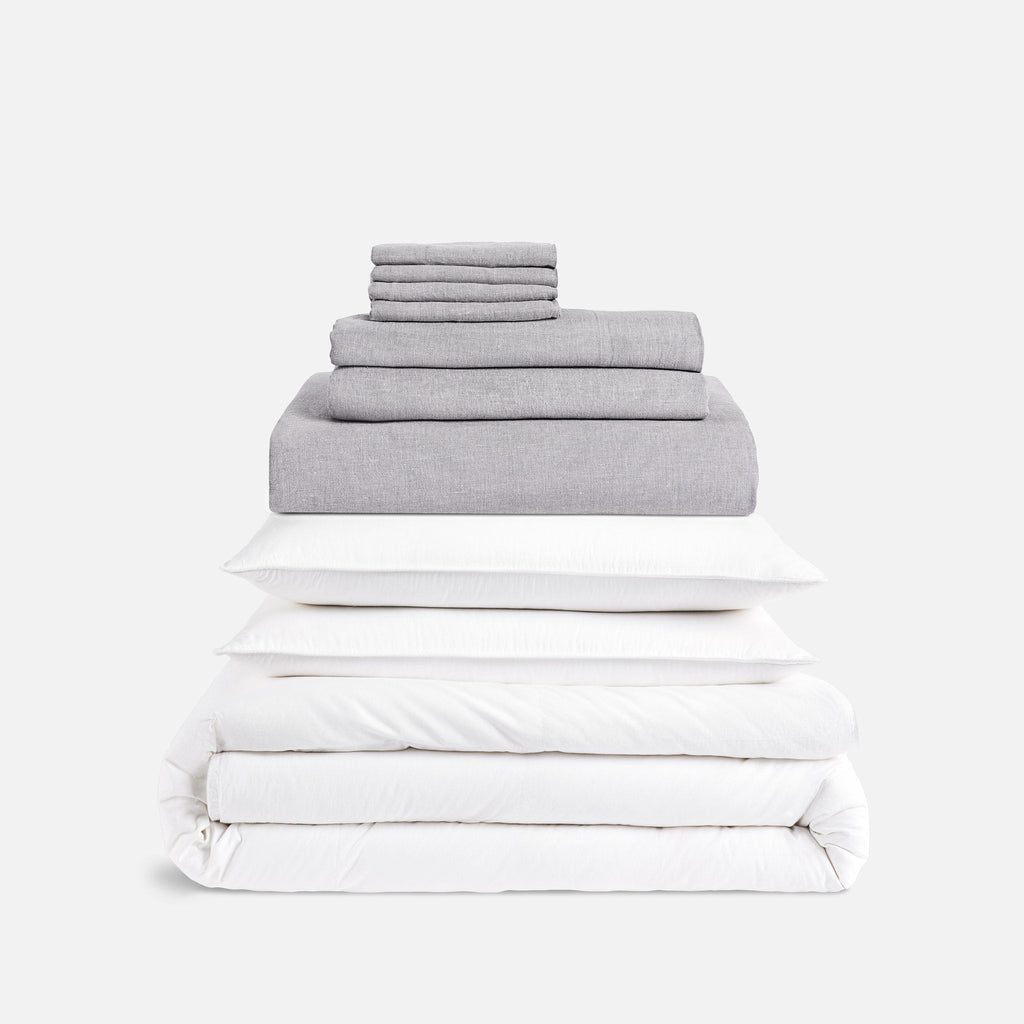 Washed European Linen Whole Bedding Bundle
