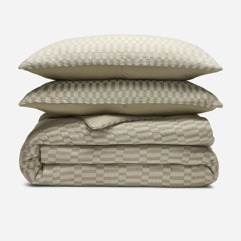 Woven Checkerboard Duvet Set