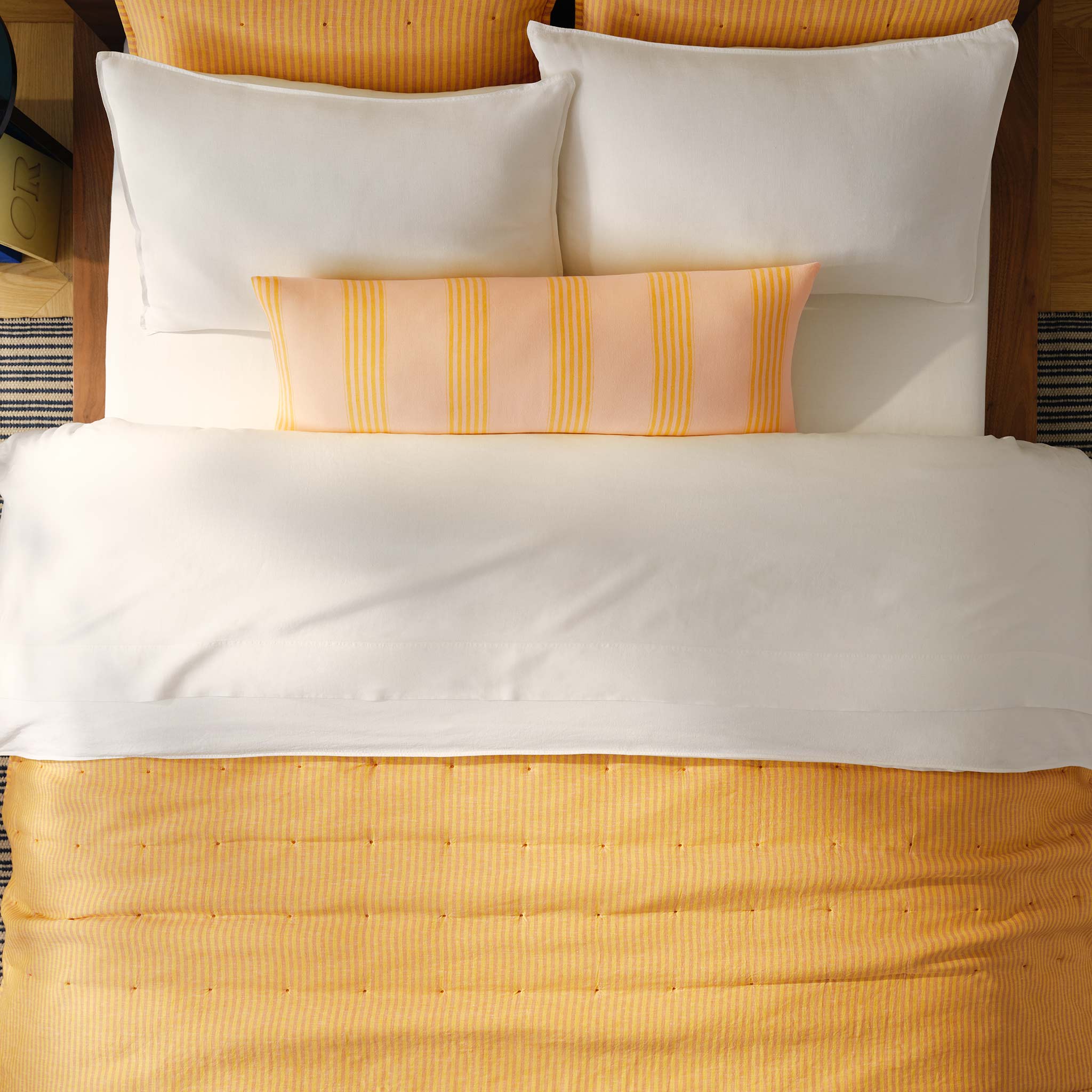 Washed European Linen Quilt Set