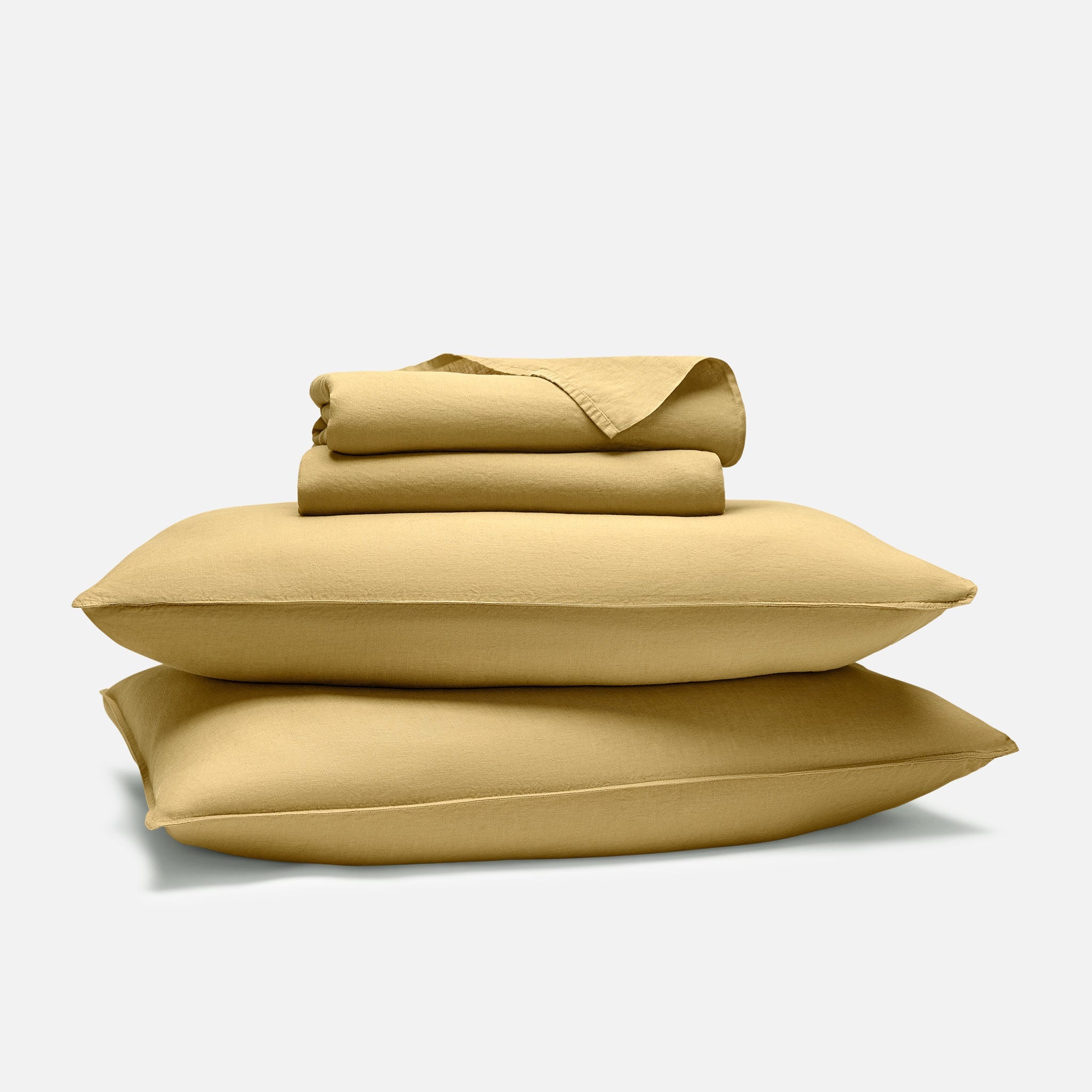 Set of 2 Washed European Linen Core Sheet Set Bundle