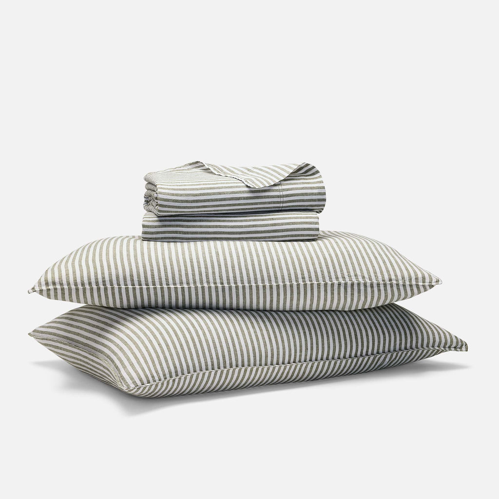 Set of 2 Washed European Linen Core Sheet Set Bundle