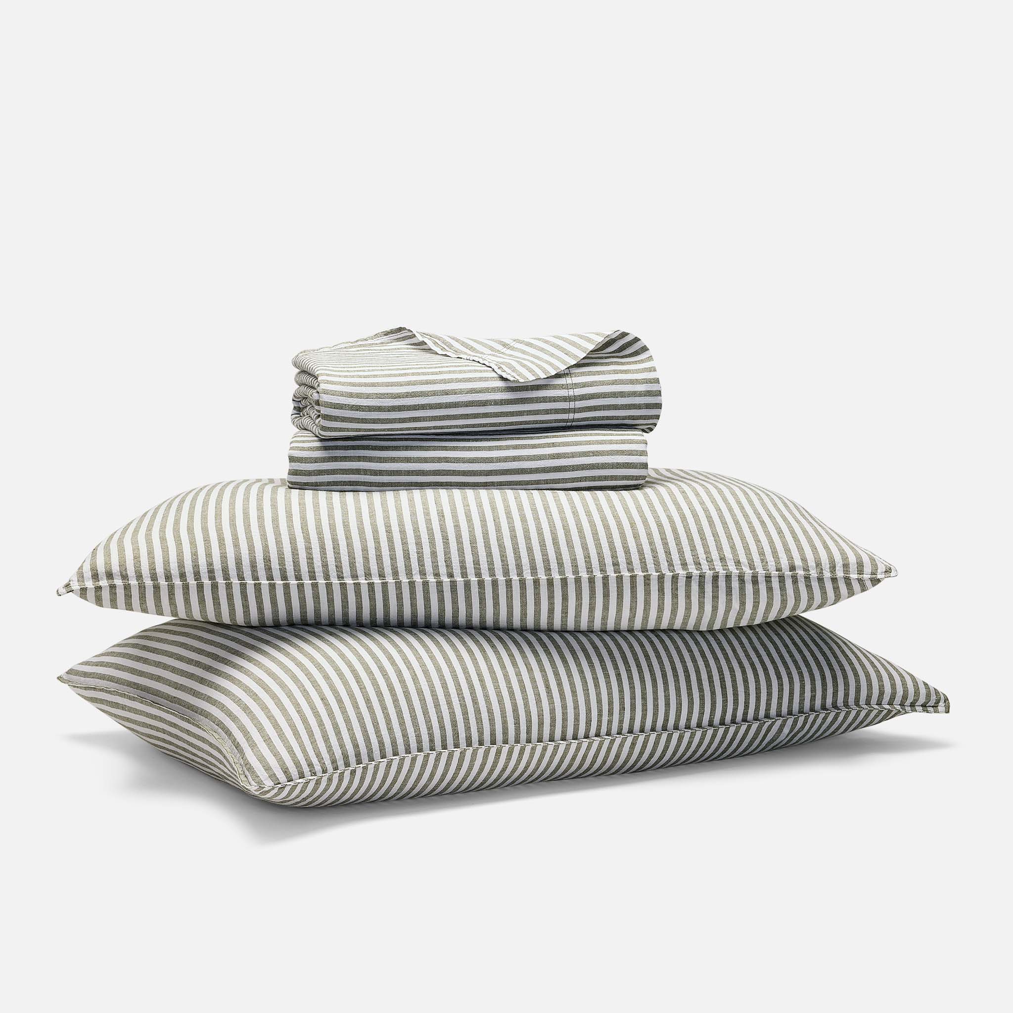 Set of 2 Washed European Linen Core Sheet Set Bundle