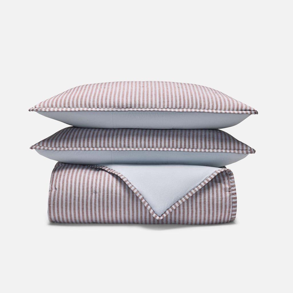 Washed European Linen Quilt Set