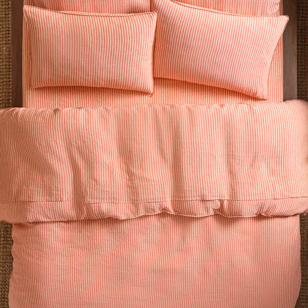 Set of 2 Washed European Linen Core Sheet Set Bundle