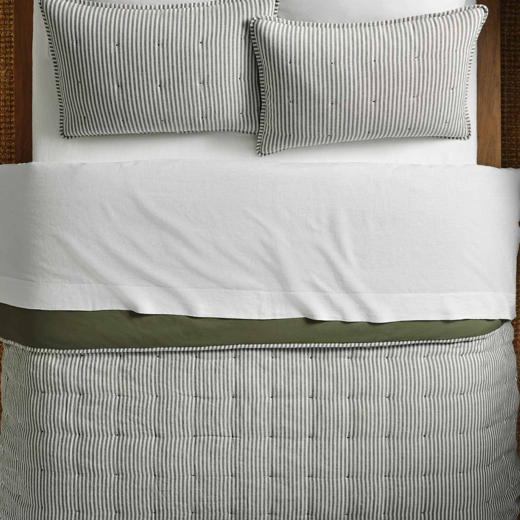 Washed European Linen Quilt Set