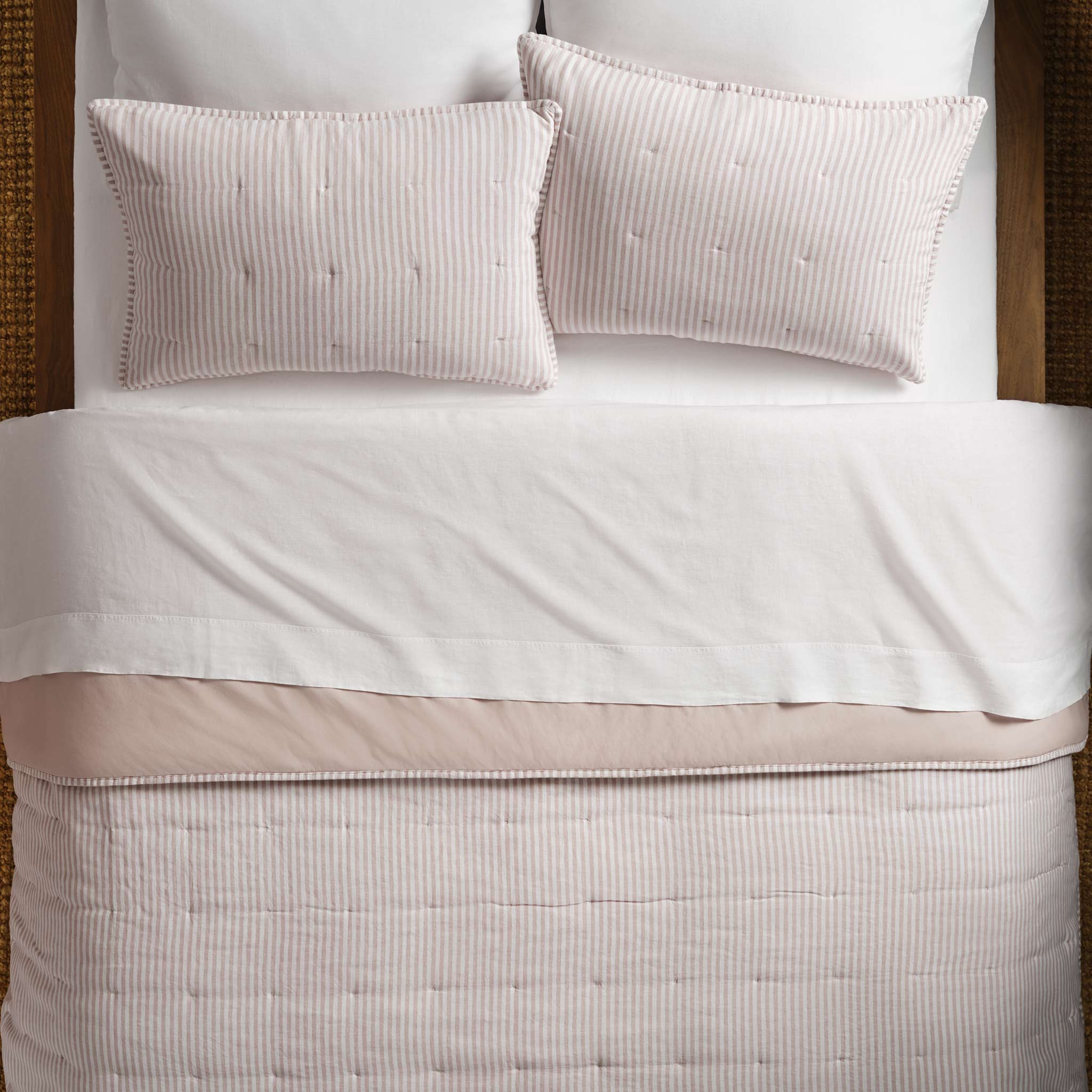 Washed European Linen Quilt Set