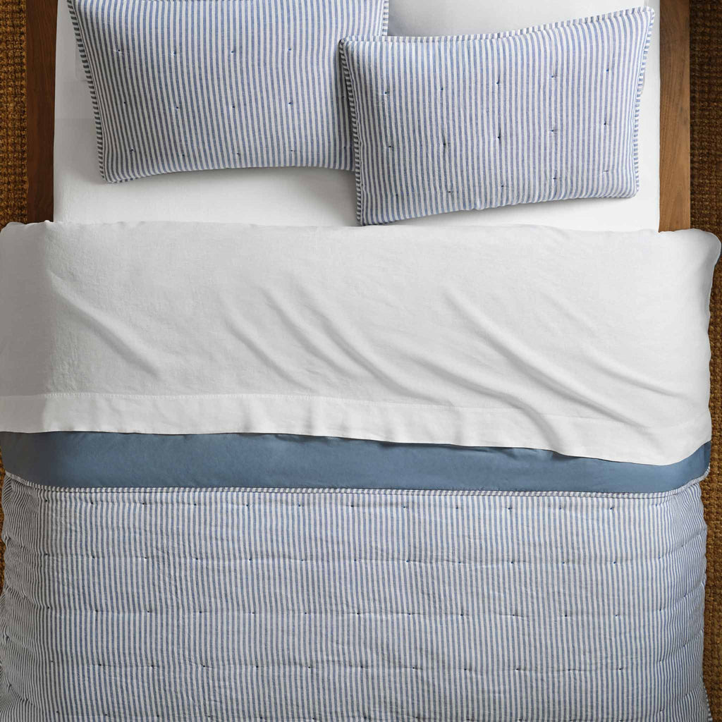 Washed European Linen Quilt Set